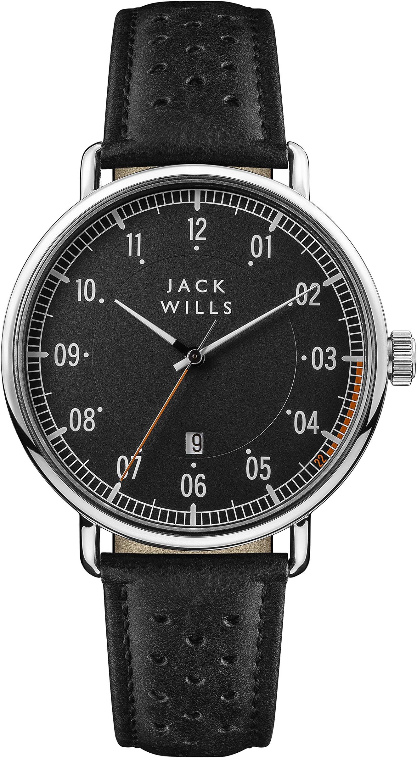 Mens Analogue Classic Quartz Watch with Leather Strap JW003BKBK