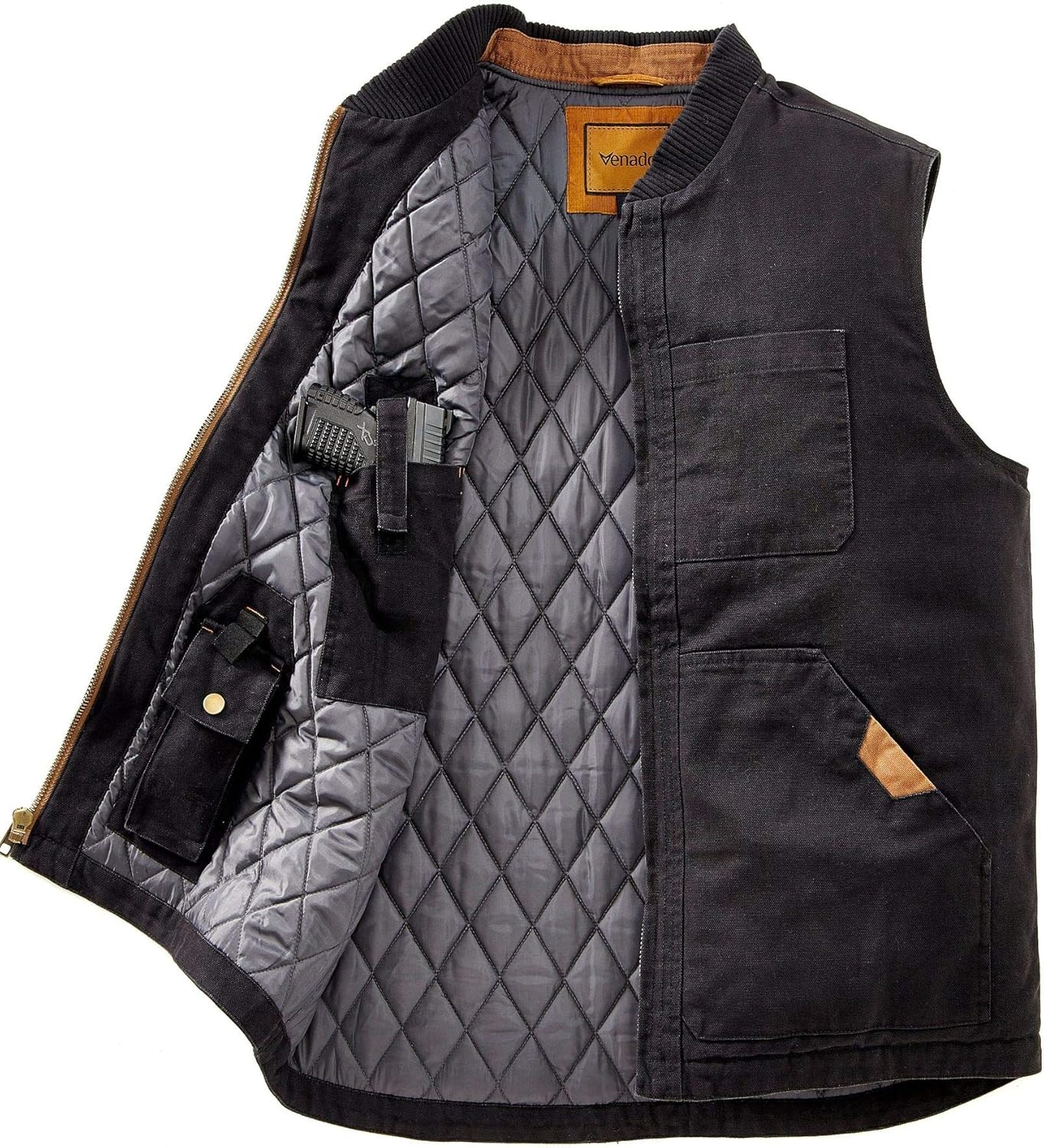 Venado Concealed Carry Vest for Men - Heavy Duty Canvas - Conceal Carry Pockets… (Medium): Clothing