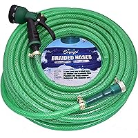 CINAGRO™ - Heavy Duty 3 Layered Braided Water Hose Pipe (Size : 1/2 inch - Lenght : 20 Meters) with 8 Mode Sprayer Nozzle, Garden, Car Wash, Floor Clean, Pet Bath, Easy to Connect