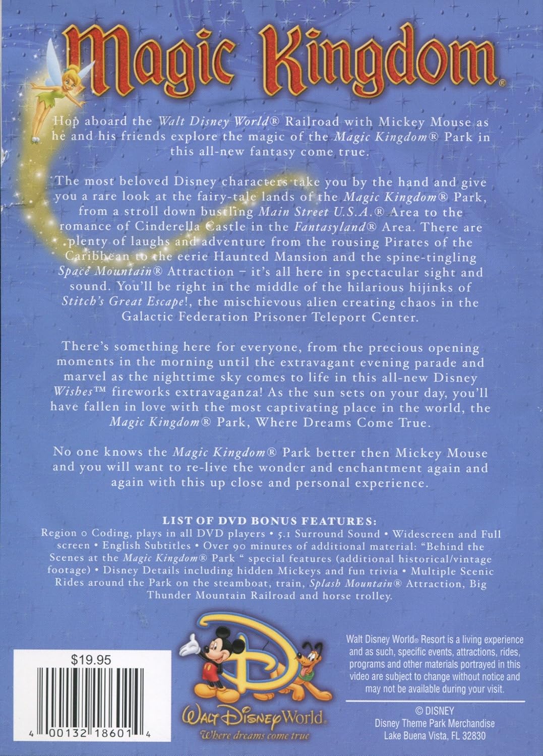 Amazon Co Jp The Magic Kingdom Park Where Dreams Come True Dvd