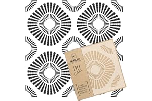 NAKLEO Olmos Tile Reusable Plastic Stencil // Moroccan Geometric // Floor Wall (11.8x11.8")