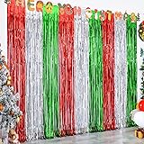 LOLStar 5 Pack Christmas Foil Fringe Curtains