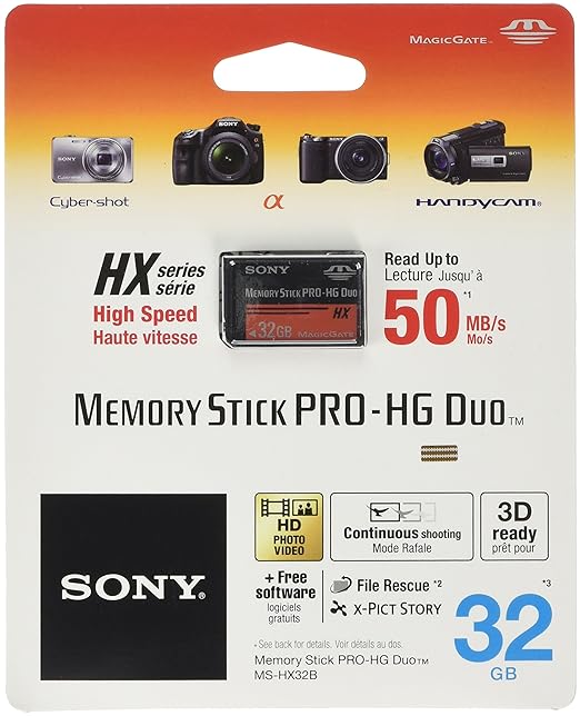 Sony Memory Stick Pro Duo 32GB HX Series 50MBps Buy Sony Memory