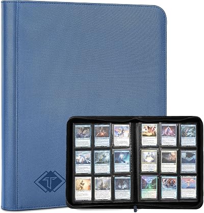 TiopLior 432-Card Binder Album 9 Pocket Blue for MTG Baseball Football