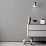 Arthouse Mid Grey Textured Linen Wallpaper - Subtle Lustre Finish view 3