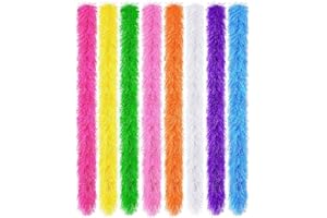 Taiyin 16 Pcs Feather Boas Artificial Fluffy Boas Bulk Decoration for Wedding Costume Halloween Birthday Xmas