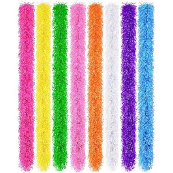 kowaku Traje Guirnalda de Plumas Traje Boa de Plumas Decoración de la Boda DIY 2M Ligero Vestido de Fiesta Carnaval Bufanda para Cosplay Rendimiento año, Azul