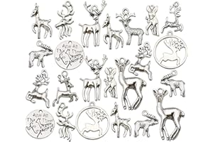 WOCRAFT Wholesale Bulk Lots Charms for Jewelry Making Mixed Smooth Tibetan Silver Metal Charms Pendants DIY For Jewelry Making Necklace Bracelet and Crafting