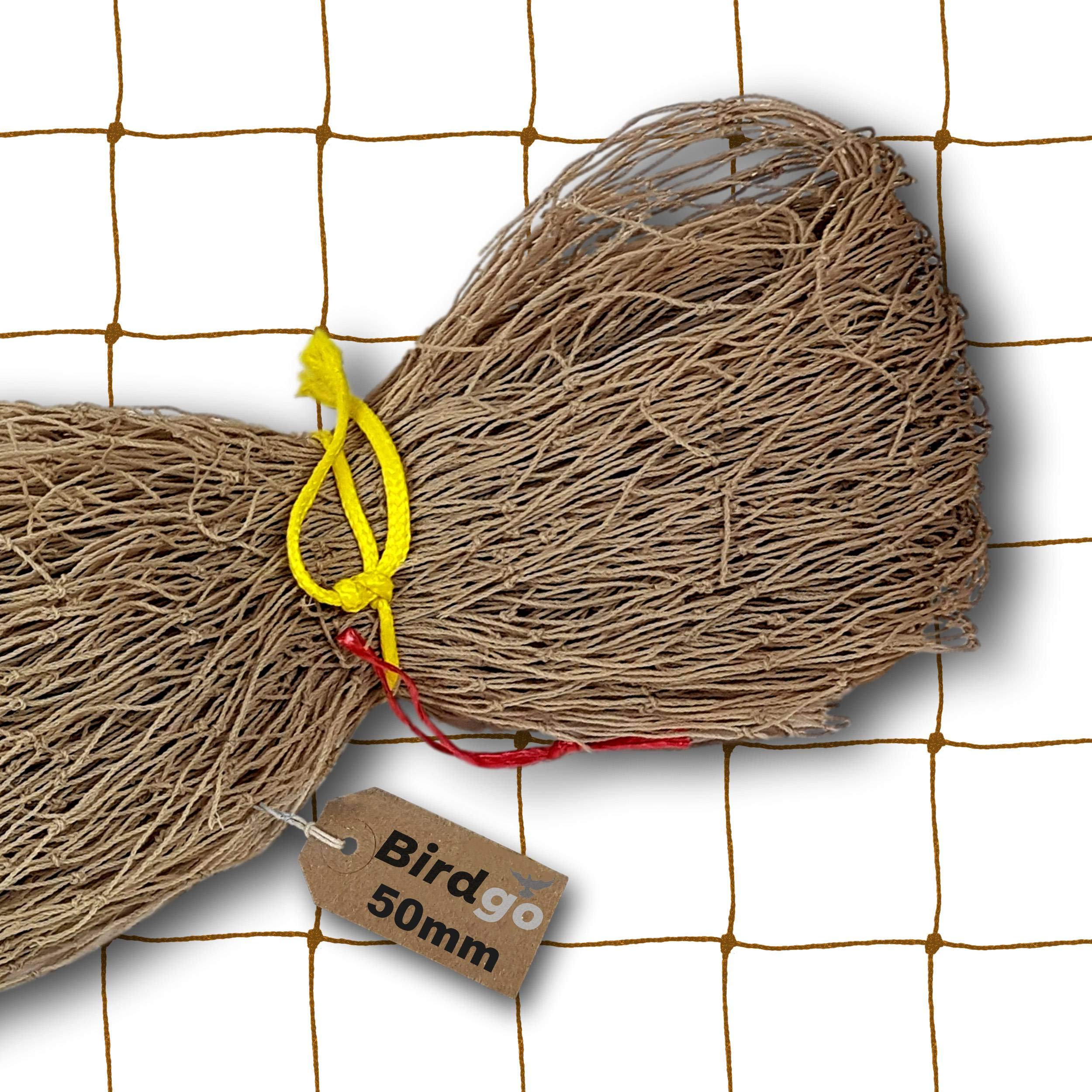 Birdgo Stone 50mm 2" Anti Pigeon Netting 5m x 5m - Professional Quality Prevention Control Bird Net (UV-Stabilised, Knotted)