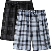 BAMBOO COOL Men's Pajama Bottoms Plaid Pajamas Pants for Men Soft Long Lounge Woven Pj Sleep Pant with Pockets