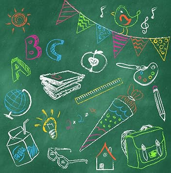 20 Servietten Blackboard Abc Bunte Schultafel Schulanfang