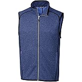 Cutter & Buck mens Fleece Vest, Blue, Large US