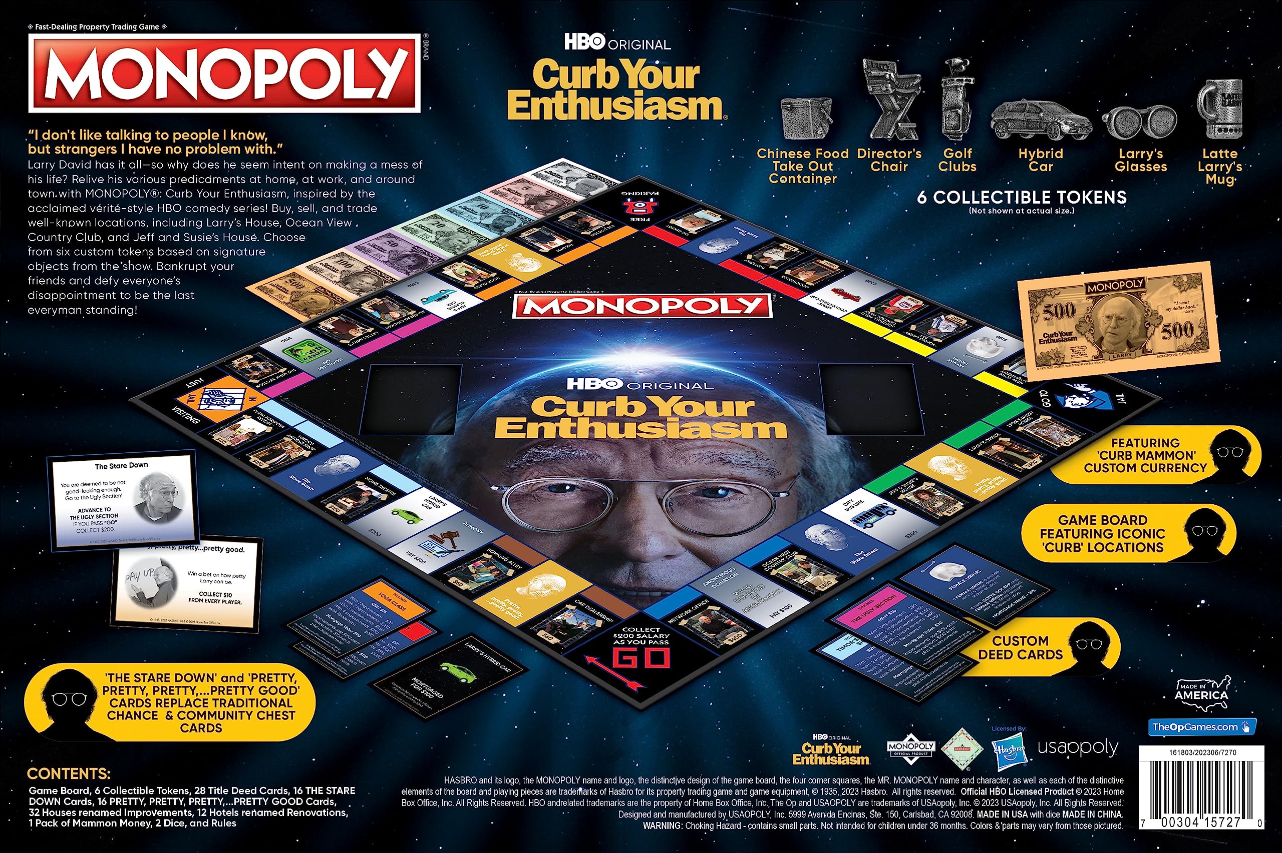 Monopoly Curb Your Enthusiasm | Play as Larry’s Glasses, Golf Clubs, Hybrid Car & More | Officially Licensed Collectible Game Based On Hit HBO Comedy Series