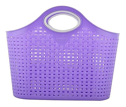 Nakoda Plastic Hand-Powered Storage Basket (7 cm x 11 cm x 7 cm, Blue)