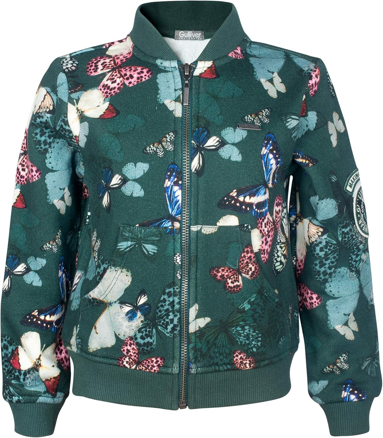 Brands Online Cheap Sale Gulliver Girl Butterflies Printed Cotton Sweatshirt 110cm Green Clothing Customers First Nationalrescueconsultants Com