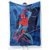 Sunny Side Up Kids Plush Throw Blanket – Children's Soft & Comfy Throw for Couch or Bed – Cozy Home Décor for Living Room & Bedroom, Blue - Spiderman, 46x60 - Throw Blanket