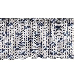 Ambesonne Ethnic Window Valance, Messy Waves and