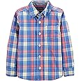 OSHKOSH B'GOSH Boys' Long Sleeve Woven Buttonfront Shirt