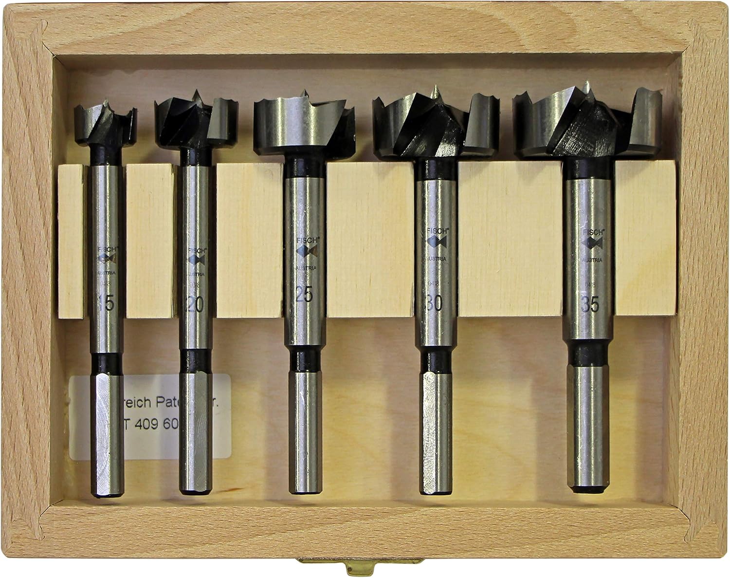 Fisch Wave cutter Evolution 5-tlg/ 90 mm Drill Bit Set Diameter 15 - 35 mm Pack of 5, 03170005 K, Silver/Grey/Beige - Image 3