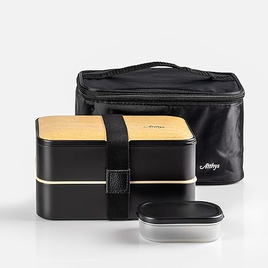 Atthys Fiambrera bento 1200 ml con Cubiertos: Tenedor ...