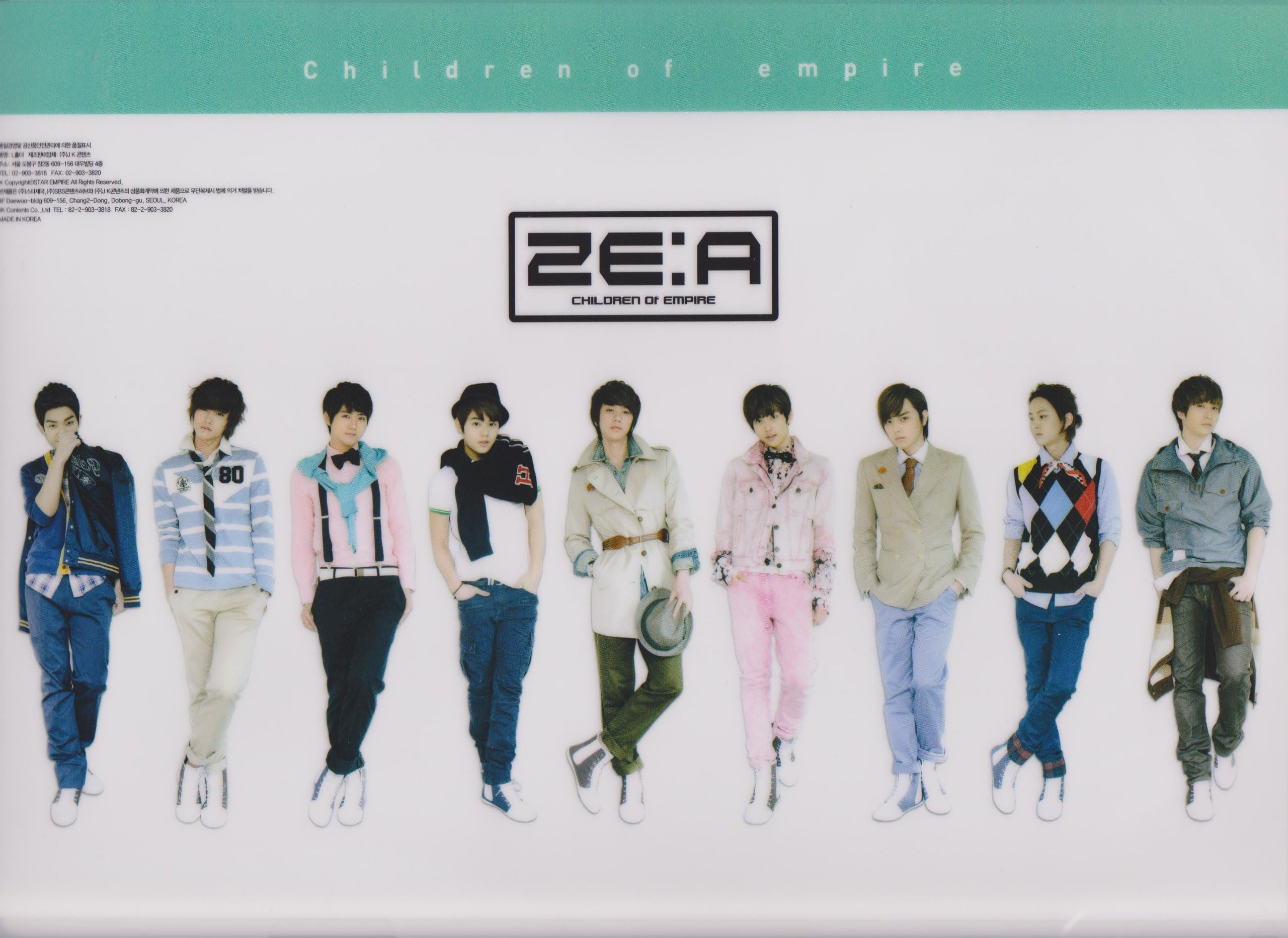 THERE / ZE: A / Kevin, Gu~anhi, Siwan, Jun'yon, Role Model, Hee, Min-woo, Sik, Dong Jun / SBS / CHILDREN OF EMPIRE official Clear File (Type1) / made in South Korea (japan import)