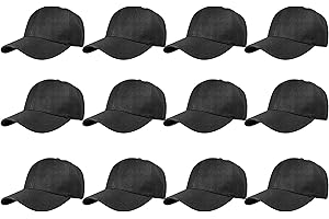 Gelante Plain Blank Baseball Caps Adjustable Back Strap Wholesale LOT 12 PC'S