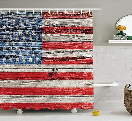 Amazon Com Ambesonne Usa Shower Curtain Fourth Of July