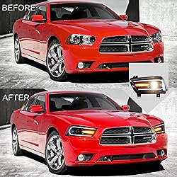 VLAND Headlight Assembly Fit for Dodge Charger 2011