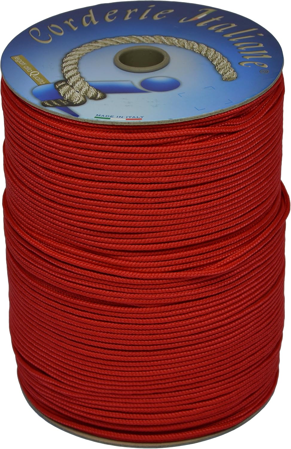 Corderie Italiane Geflochtenes Polyester-Seil – 8 Mm Stark, 30 Meter Lang, In Blau – Für Boot, Garten Und Outdoor