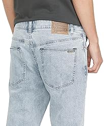 Volcom Men's Solver Denim Jean, Carolina Blue, 28x34