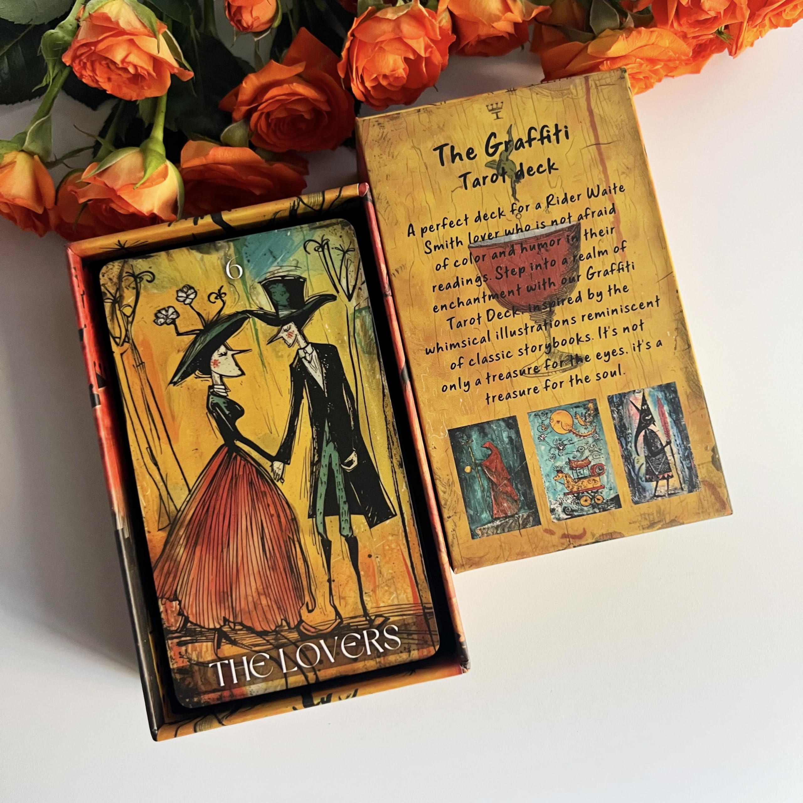 Graffiti Tarot Deck, Unique Tarot Cards for Beginners, Fortune Telling Cards