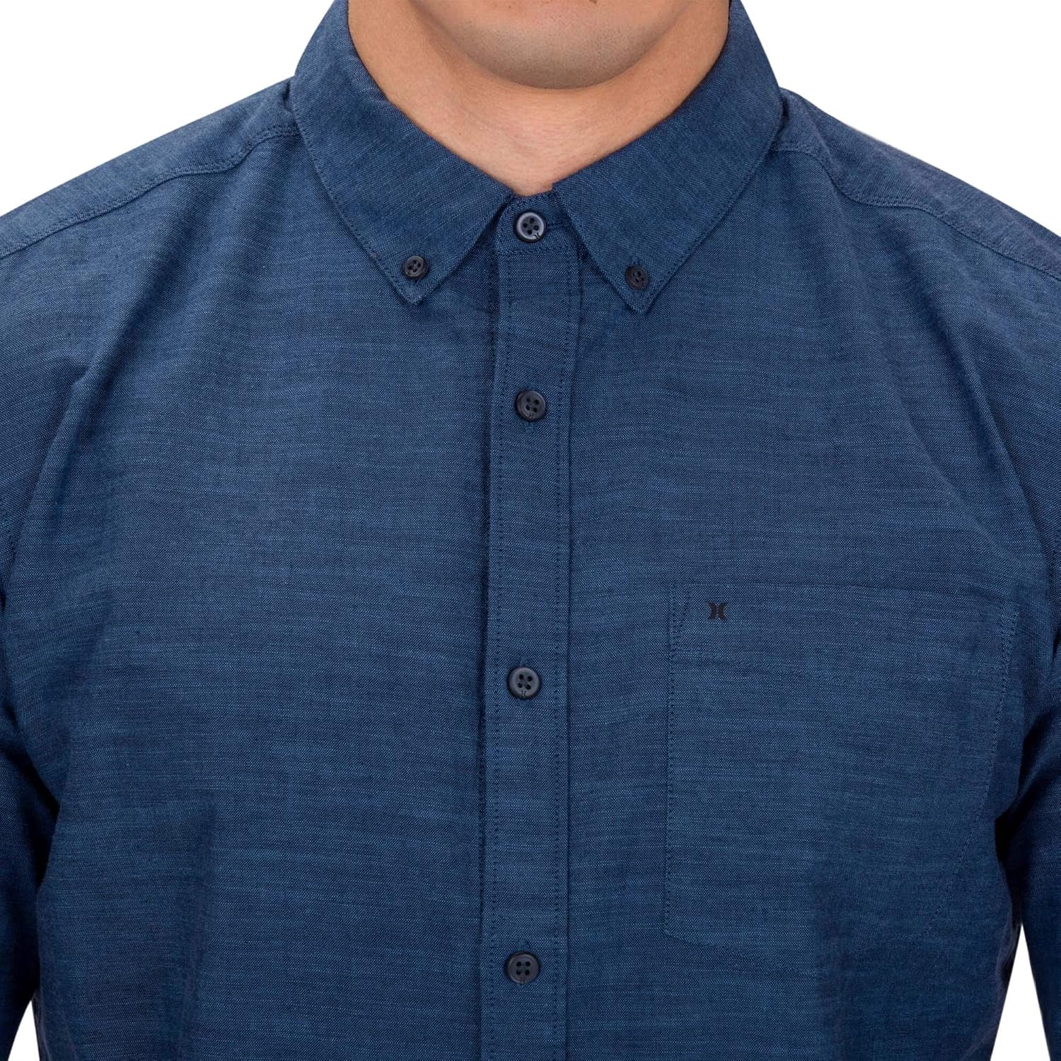 Hurley Men's One & Only Textured Long Sleeve Button Up: Clothing
