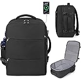 DEYACE Travel Backpack for Men Women, 18x14x8 inches TSA Approved Carry On Backpack Personal Item Size Airplane Approved Weekender Bag, Water Resistant Lightweight Laptop Daypack for Flight