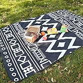 ODESUN 80"x60" Waterproof Picnic Blanket Large Outdoor Camping Blanket Foldable Picnic Camping Blanket Thicker Machine Washable Picnic Mat Portable Wearable for Picnics, Camping