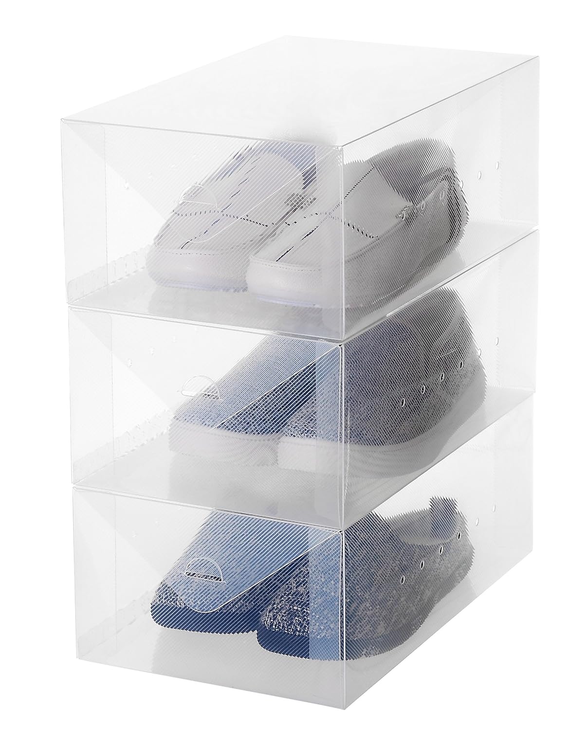 clear plastic shoe rack on Boot Shoe Boxes Shelf Organizer 2189 Boot Box Set Of 2 Ybm Home Ybmhome Plastic Shoe Box Shoe Storage Foldable Clear Container For Closet Home Kitchen