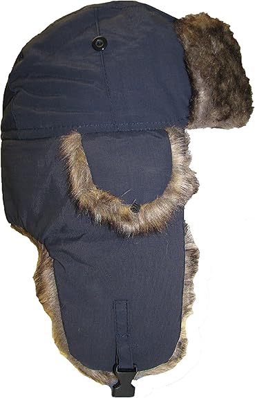 navy blue trapper hat