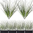 MISSWARM 6PCS Artificial Grass Plant, Shrubs Wheat Grass, Greenery Stems Fake Weed for Room Indoor Home Decor, Tall Grass Plants for Outdoor Decor