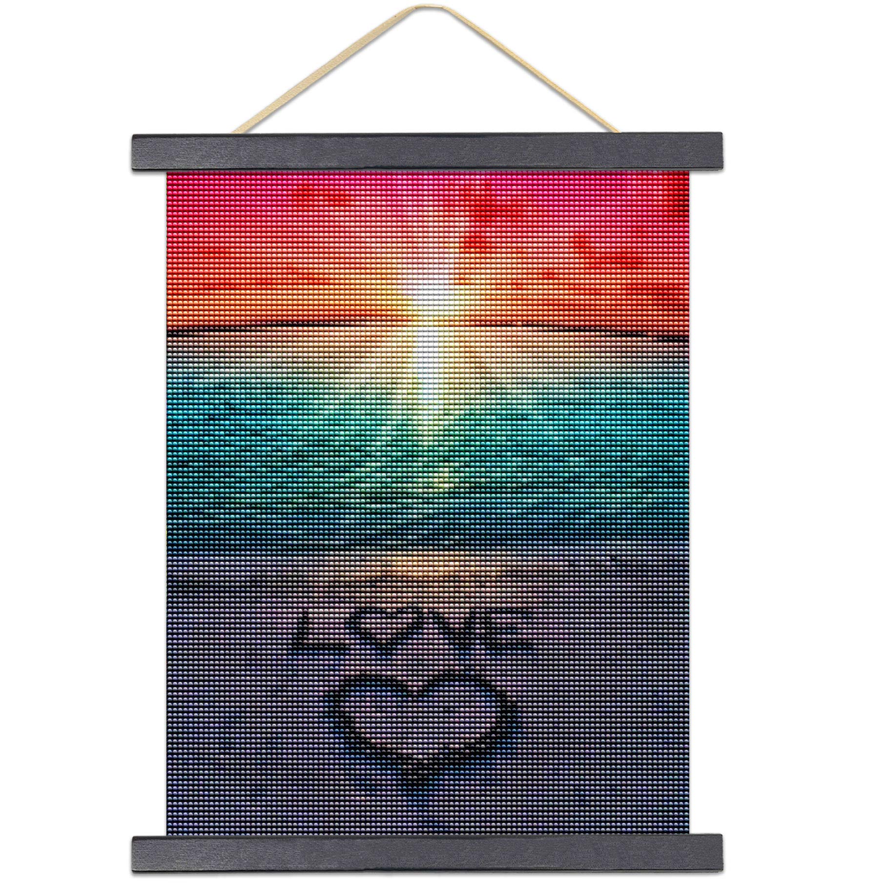 Binkole Teak Wood Magnetic Poster Frame Hanger 16 Inch Wide Black Diamond Easel 16x16 16x18 16x20 Magnet Easel For Diamond Drawing Posters Prints Photos Pictures Maps Scrolls And Canvas Artwork