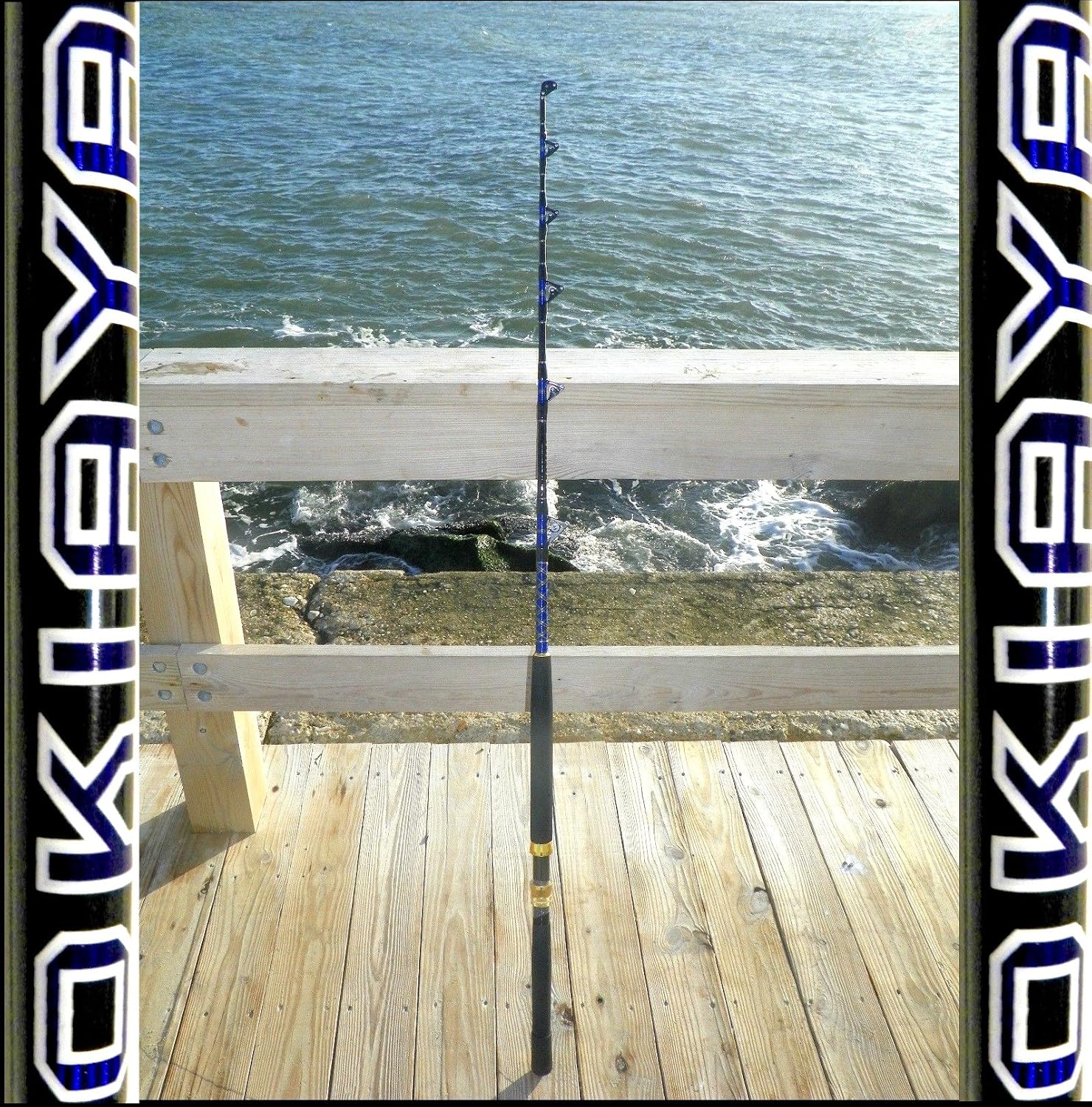OKIAYA COMPOSIT 50-80LB Blueline Series Saltwater Big Game Roller Rod