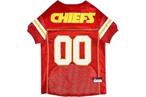 Pets First NFL Kansas City Chiefs Dog Jersey, Size: Large. Best Football Jersey Costume for Dogs & Cats. Licensed Jersey Shirt