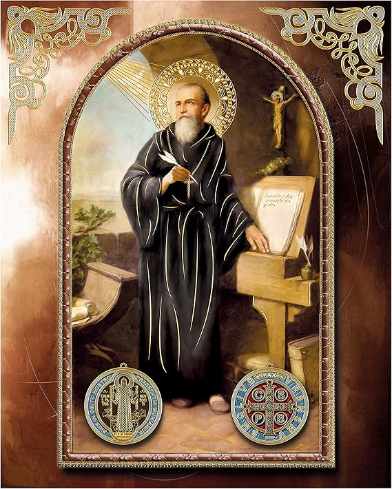 Saint Benedict (16"x20") Religious Wall Art Print Poster