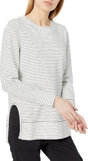 Daily Ritual Women's Terry Cotton & Modal Pullover Sweatshirt - Super Soft, Side Cutouts, Long Sleeve - View #8