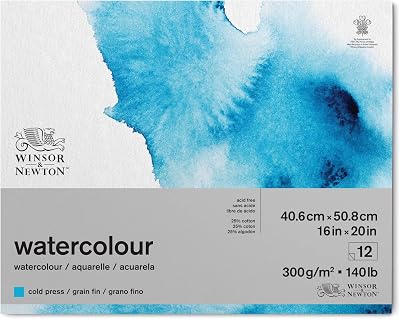 Winsor & Newton Watercolour Paper Pad 40.6 x 50.8 cm 12 Sheets 300 g/m2