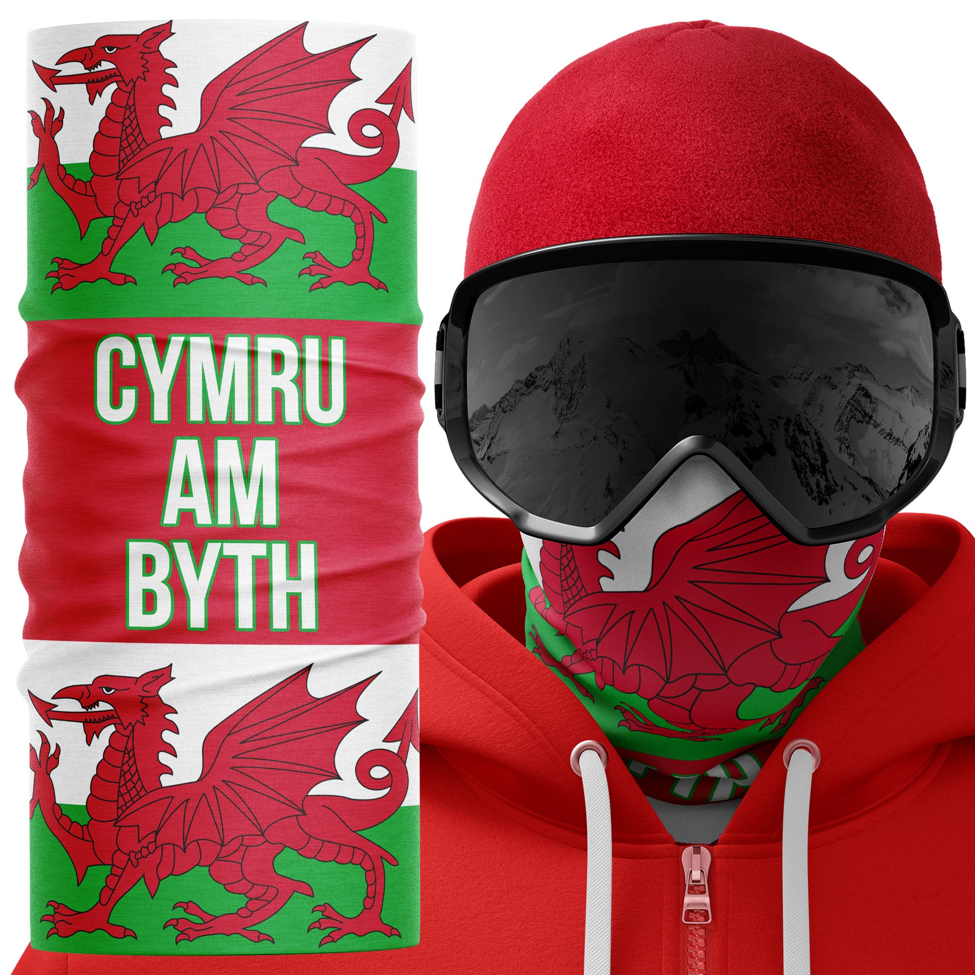 Purple Print House Men's Snood Bandana, Red, One Size