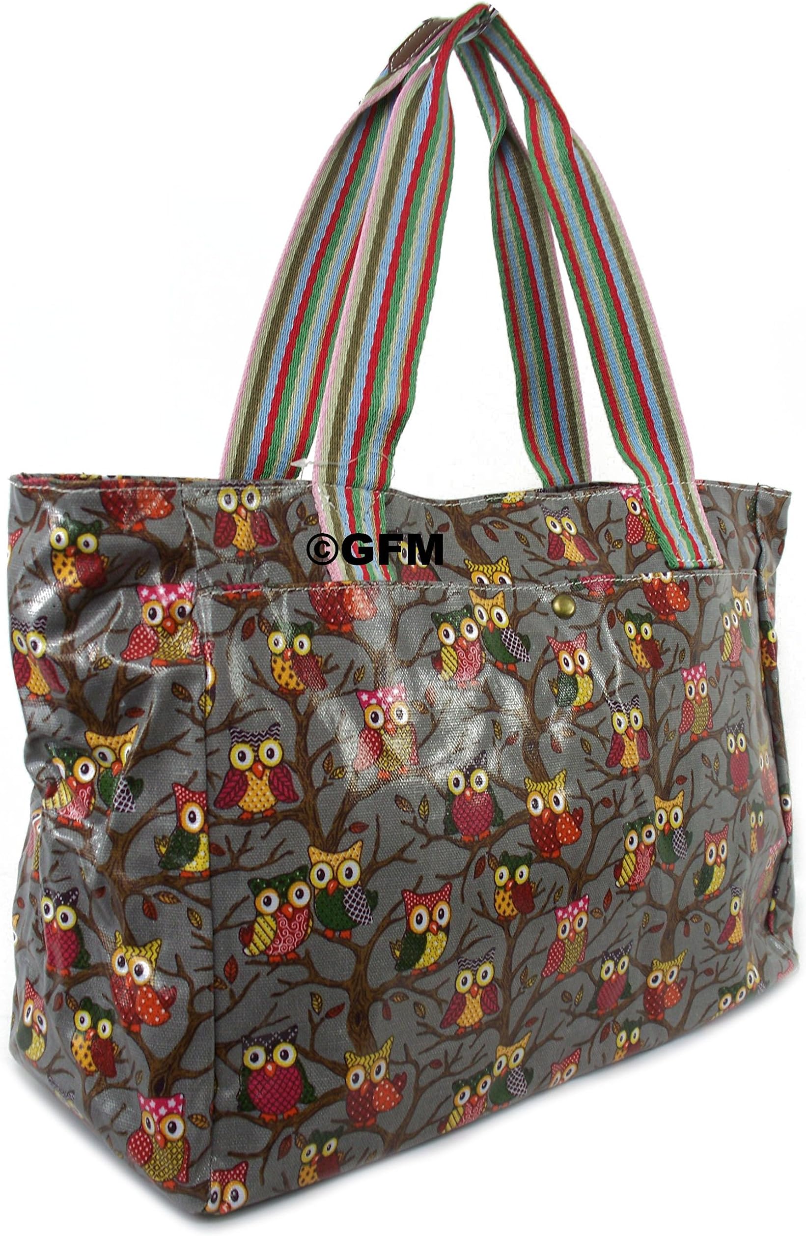GFM Large Size Gloss Finish Oilcloth Tote Bag (4233)(OT-BH)