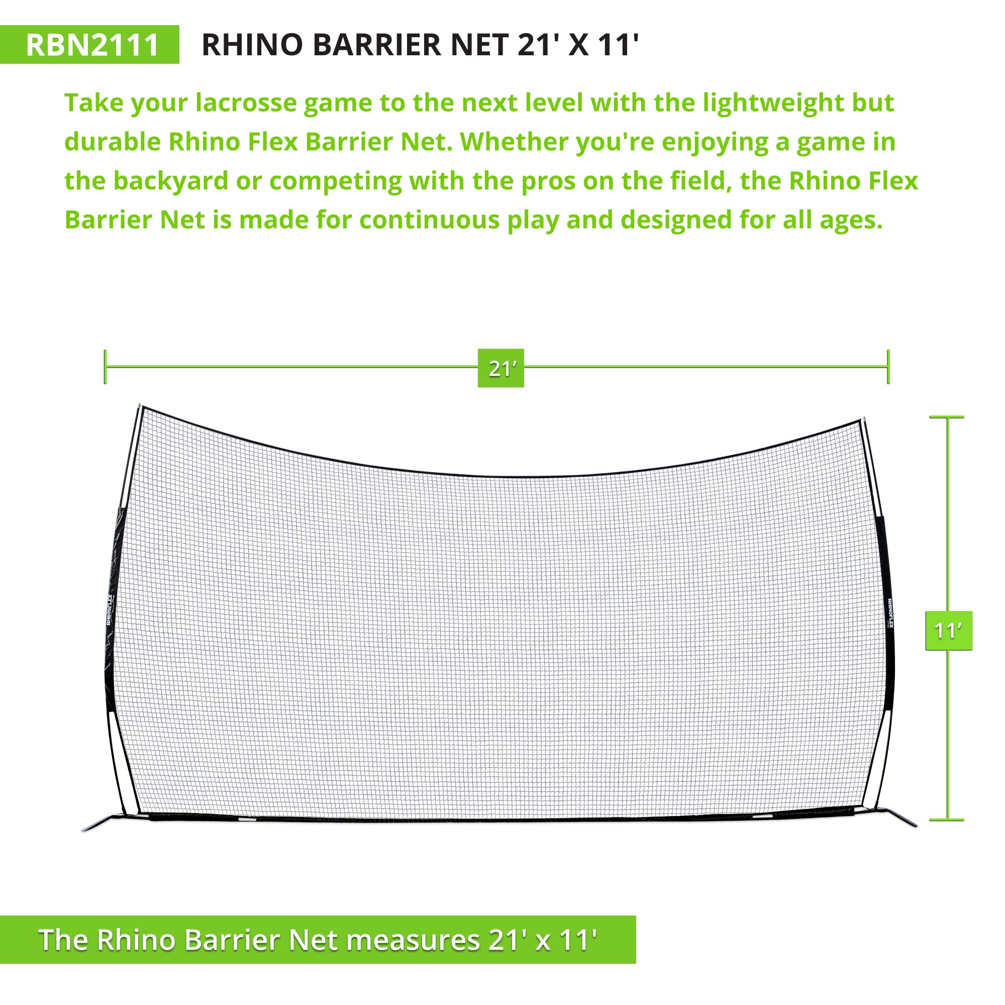Champion Sports Lacrosse Backstop Net Rhino Flex Lacrosse Goal