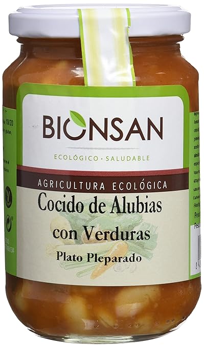 Bionsan Cocido Ecológico de Alubias con Verduras | 6 Botes de 370 ...