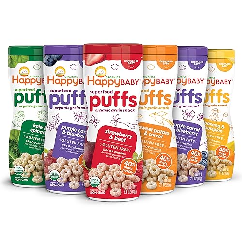 Happy Baby Organics Superfood Puffs, Variety Pack, Ounce, Pack