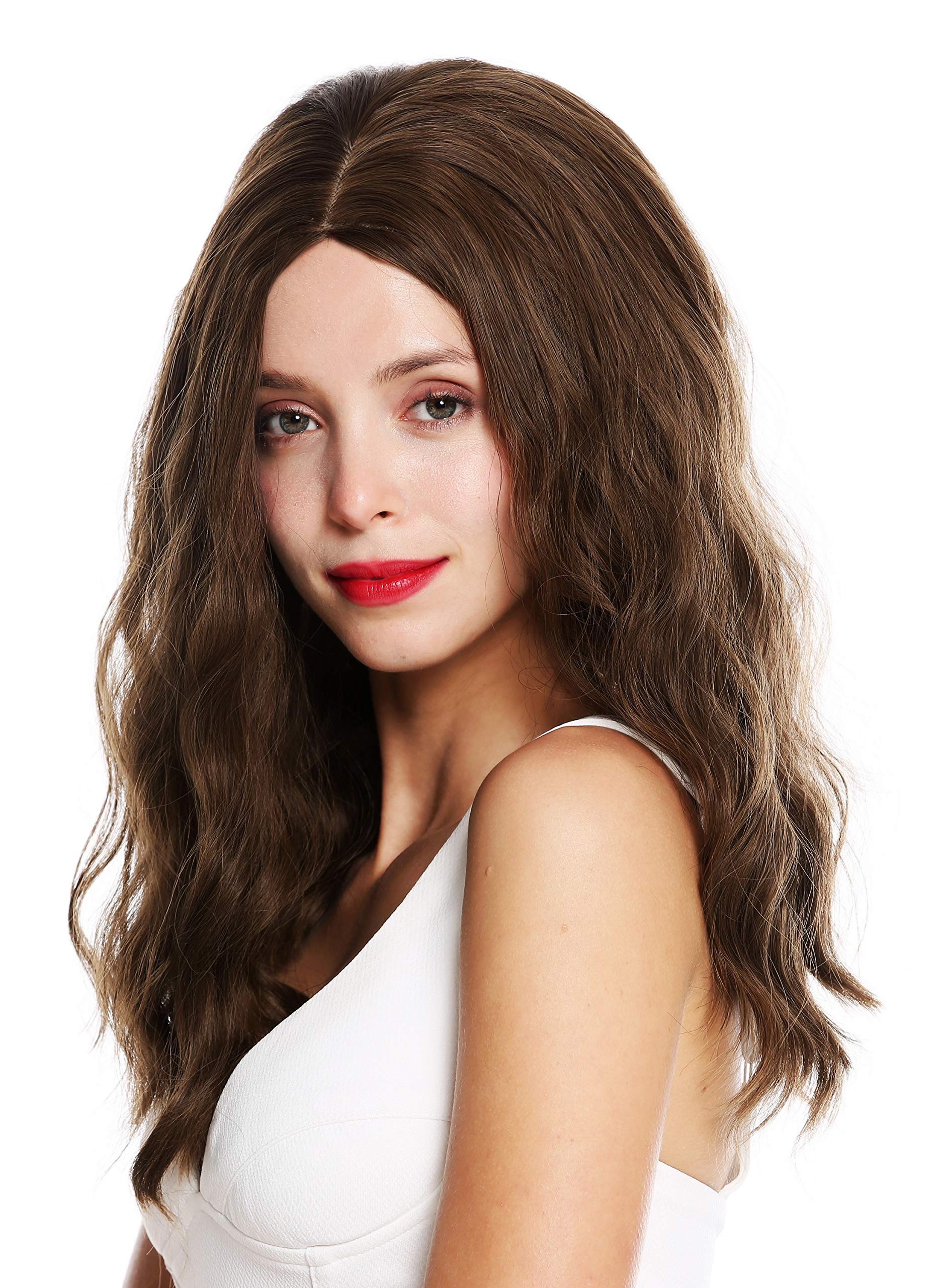 WIG ME UP - DL-012-6A/8A women's quality wig long voluminous wavy middle parting brown mix