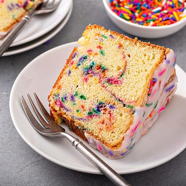 YUPIK RAINBOW SPRINKLES, 2.2 LB (35.2 OZ), LOW SUGAR, CHOLESTEROL-FREE, SODIUM-FREE, KOSHER, IDEAL FOR BAKING, AND DECORATING ICE CREAM, CAKES, COOKIES, CUPCAKES, AND DONUTS